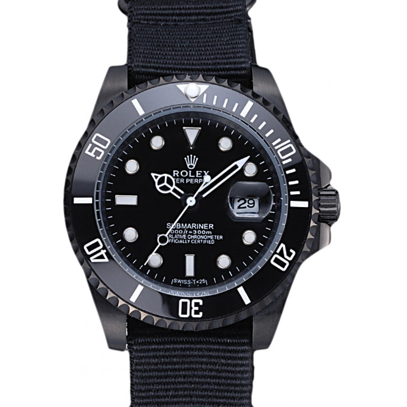 Rolex aaa copy Strap 622006 Submariner Nylon Black Rolex 0701
